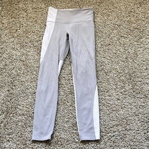 Athleta Gray Tan and White Leggings